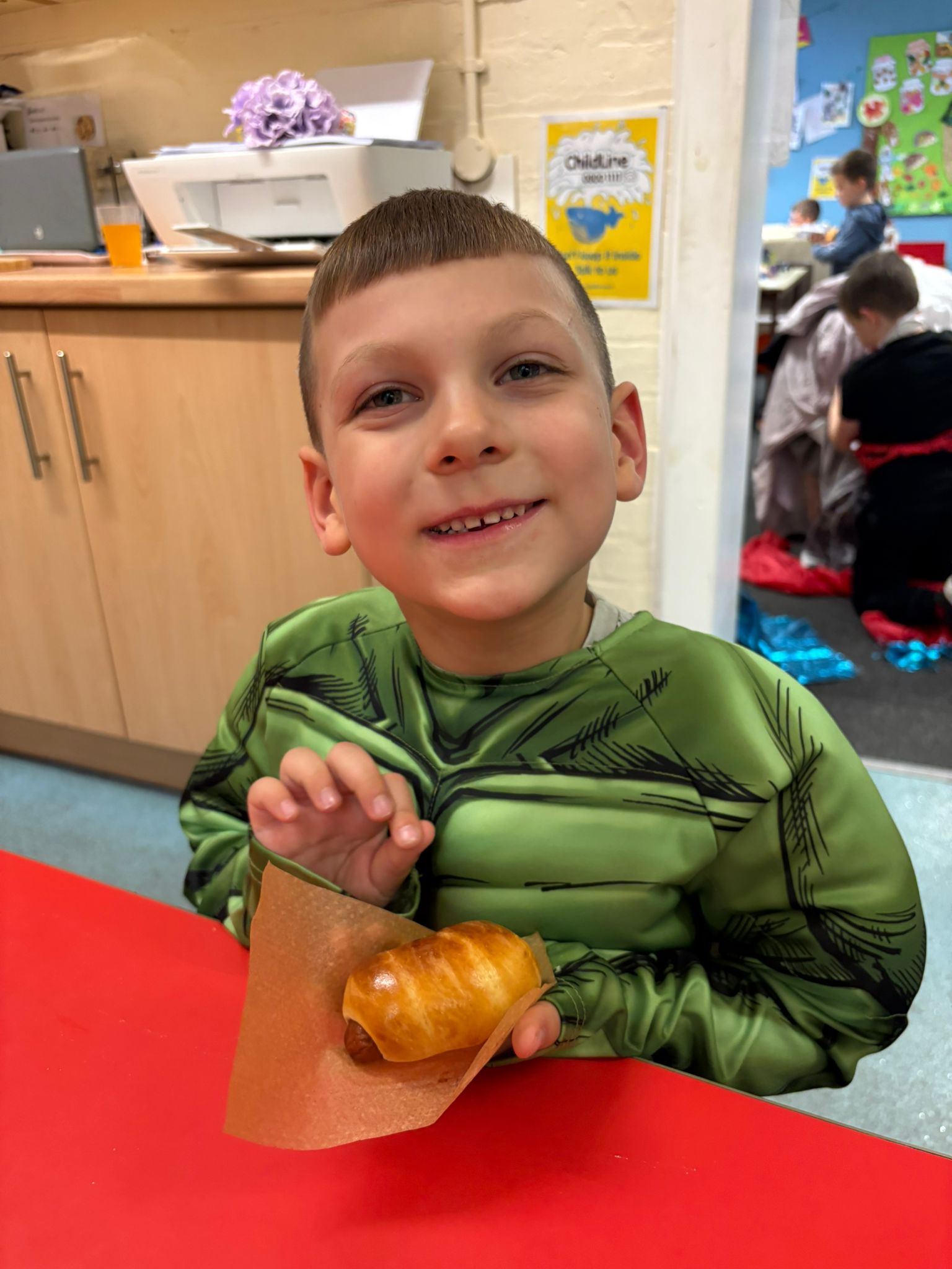 Kids dressing up during holiday club