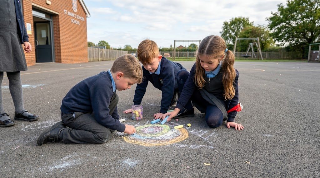Children playing together at kids club